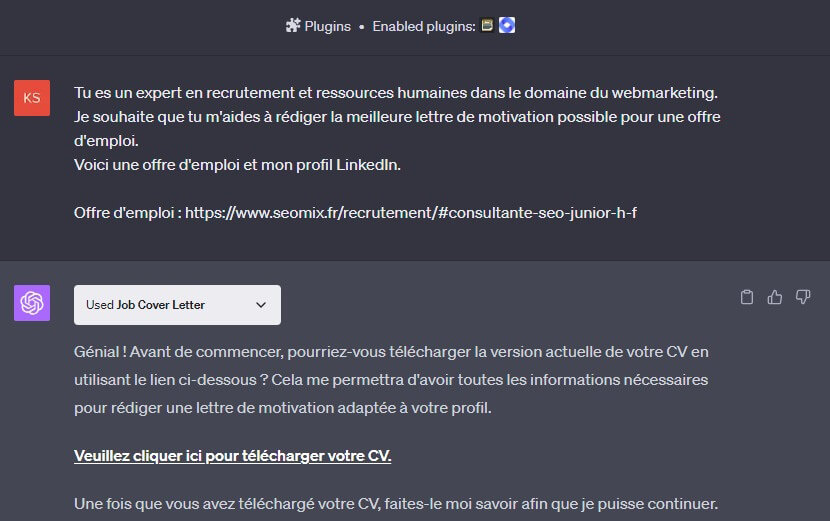 Lettre De Motivation Avec Chatgpt Plus